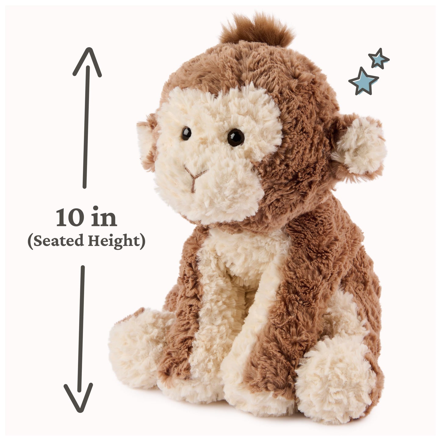 GUND Cozys Collection Cow, Stuffed Animal for Ages 0 and Up, Spring Decor Plush Toy, Cream/Blue, 10”