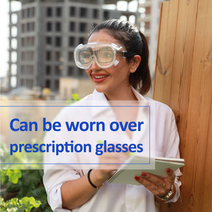 UNCO- Safety Goggles Over Glasses, Protective Goggles, Anti Fog, Work, Safety Glasses Over