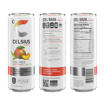 CELSIUS Sparkling Orange, Sugar Free Energy Drink, 12 Fl Oz (Pack of 12)