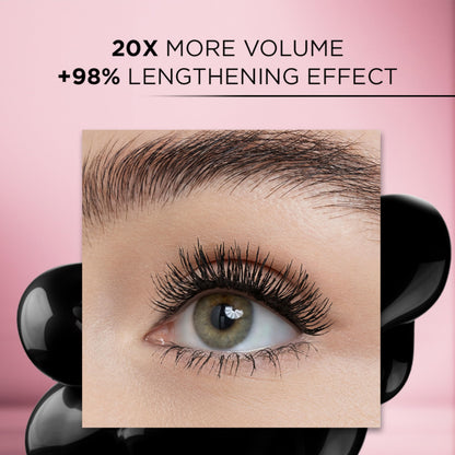 L'Oreal Paris Makeup Voluminous Lash Paradise Mascara, Voluptuous Volume, Intense Length, Feathery Soft Full Lashes, No Flaking, Smudging or Clumping, Latte Brown, 0.28 Fl Oz