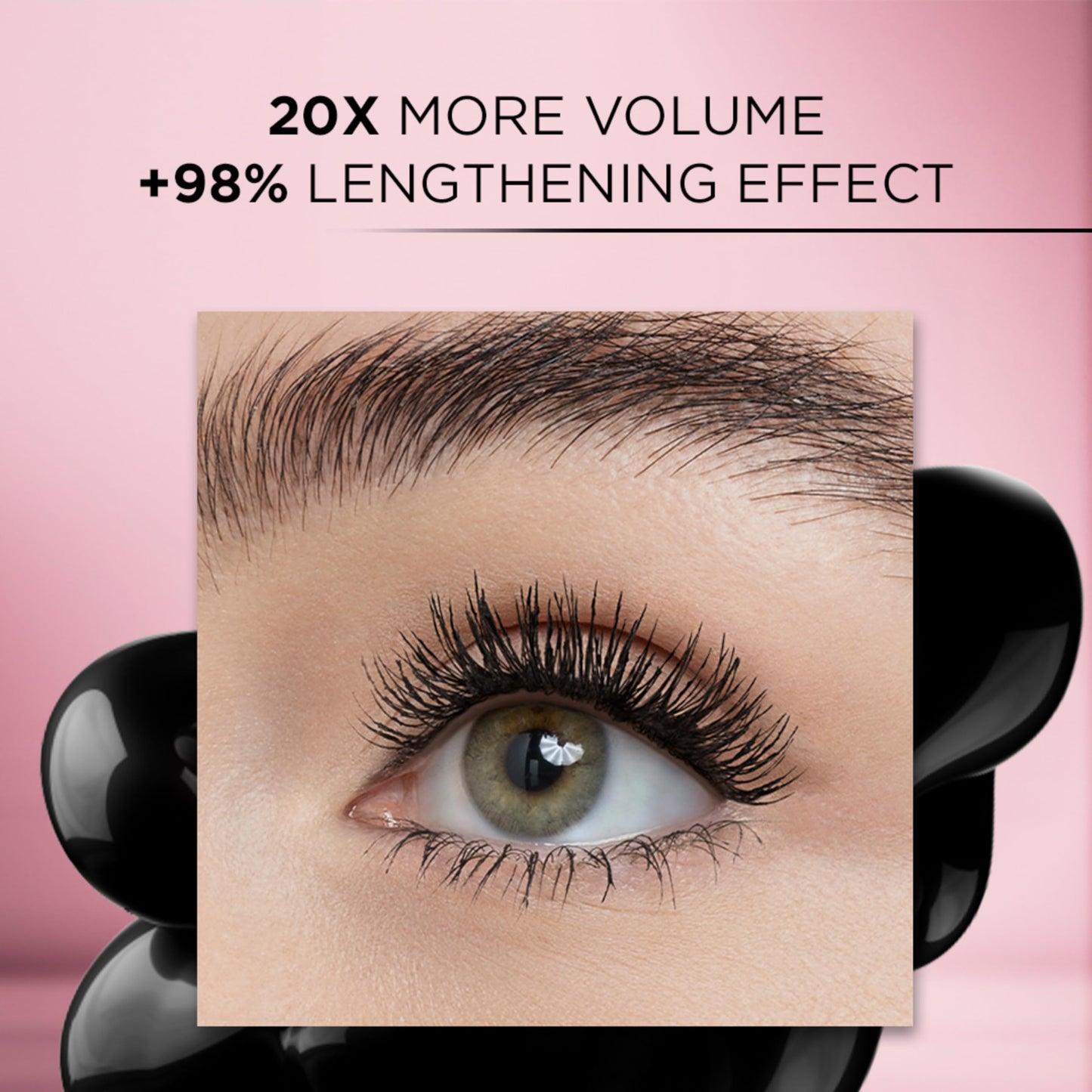 L'Oreal Paris Makeup Voluminous Lash Paradise Mascara, Voluptuous Volume, Intense Length, Feathery Soft Full Lashes, No Flaking, Smudging or Clumping, Latte Brown, 0.28 Fl Oz