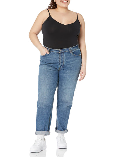 Amazon Essentials Women's Slim-Fit V-Neck Cami, Pack of 4