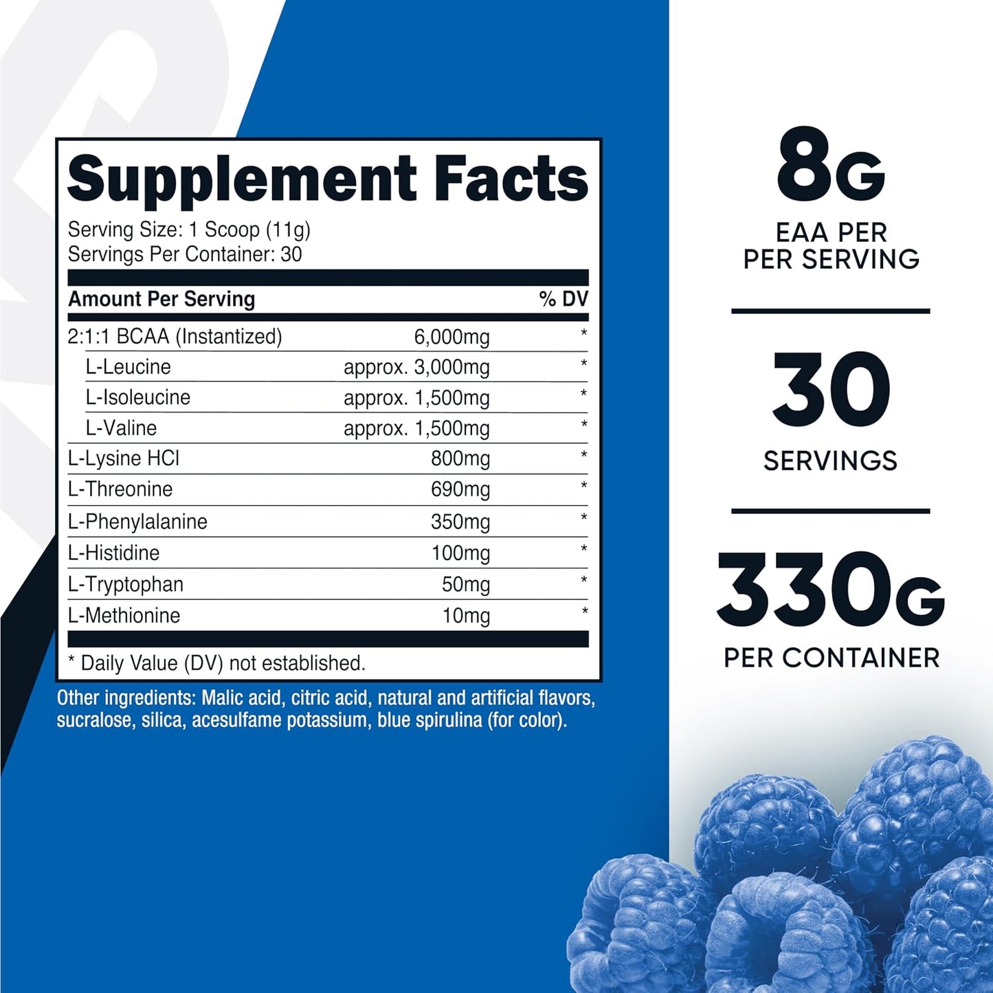 Nutricost EAA Powder 30 Servings (Fruit Punch) - Essential Amino Acids - Non-GMO, Gluten Free, Vegetarian Friendly (Pack of 2)