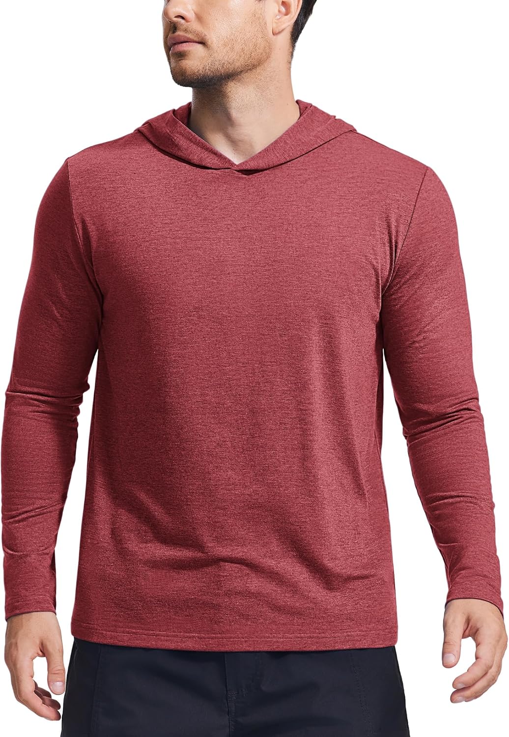 PINSPARK Lightweight Pullover Hoodies for Men Long Sleeve Hoodie for Golf Gym Workout Athletic Sweatshirt