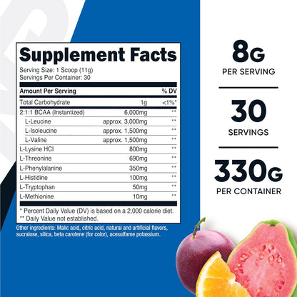 Nutricost EAA Powder 30 Servings (Fruit Punch) - Essential Amino Acids - Non-GMO, Gluten Free, Vegetarian Friendly (Pack of 2)