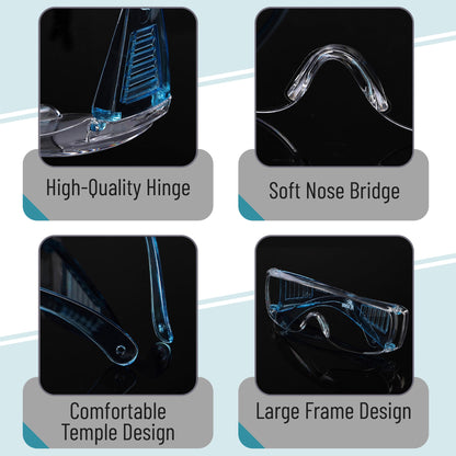 UNCO- Safety Goggles Over Glasses, Protective Goggles, Anti Fog, Work, Safety Glasses Over