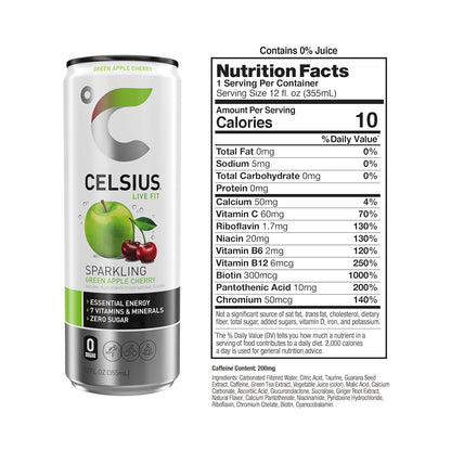 CELSIUS Sparkling Orange, Sugar Free Energy Drink, 12 Fl Oz (Pack of 12)