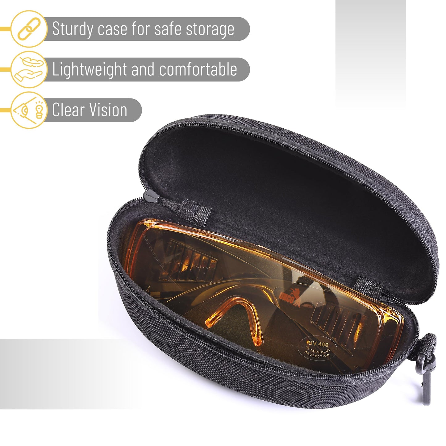 UNCO- Safety Goggles Over Glasses, Protective Goggles, Anti Fog, Work, Safety Glasses Over