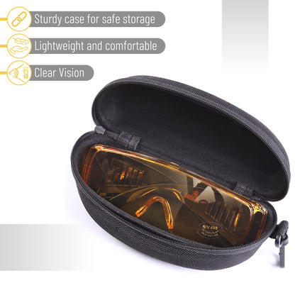UNCO- Safety Goggles Over Glasses, Protective Goggles, Anti Fog, Work, Safety Glasses Over