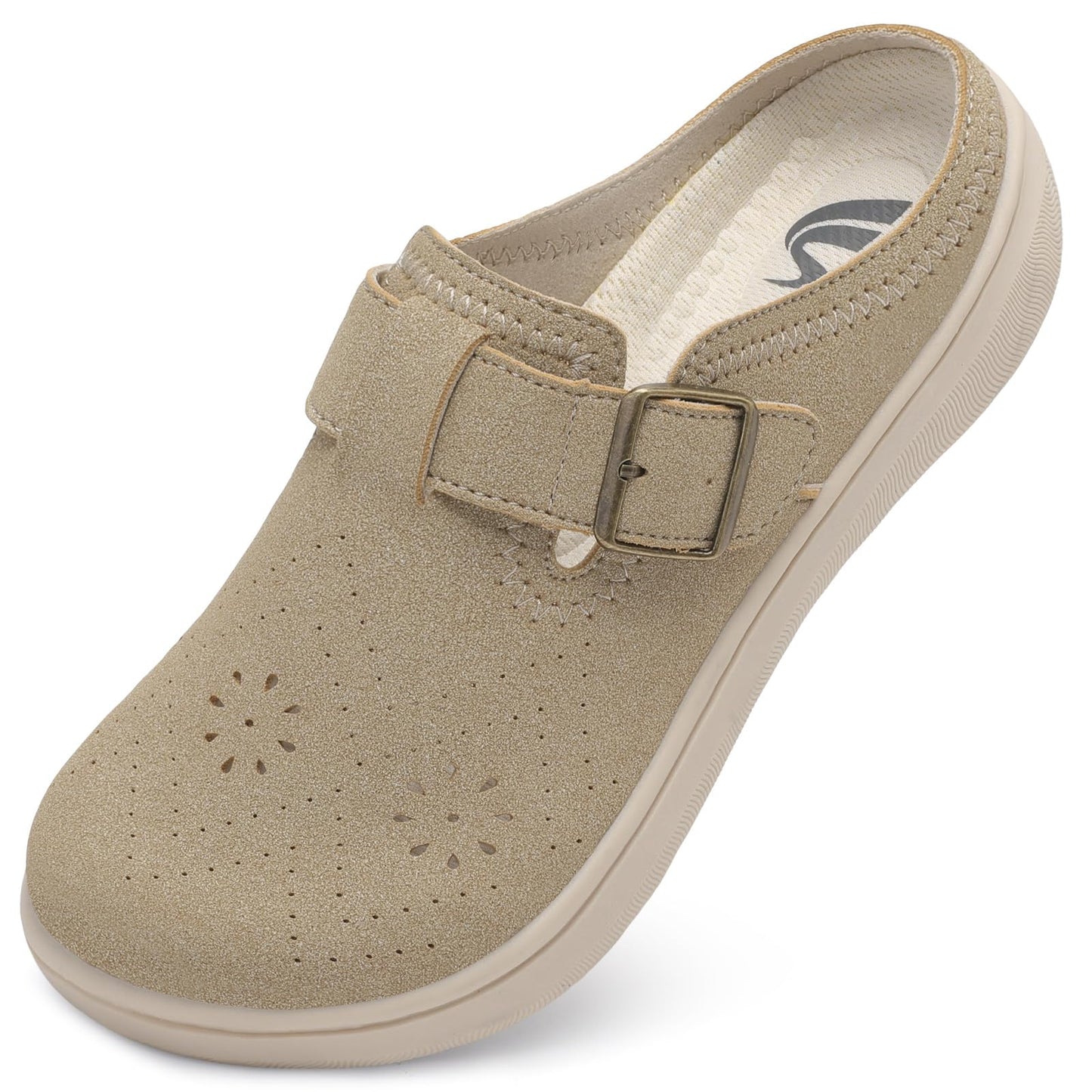 Spesoul Clogs for Women Wide Width Slip On Mules Slide On Potato Shoes Diabetic Slippers Closed Toe Zero Drop for Swollen Feet Summer Indoor Outdoor