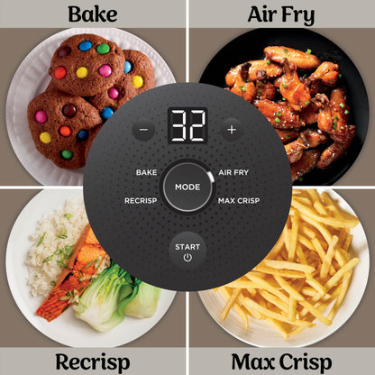 Ninja Crispi 4 in 1 Glass Air Fryer, 450°F, Non Toxic, 4QT and 6 Cup Containers with Lids, Dishwasher Safe, Cyberspace Gray, 1 Count, FN101GY