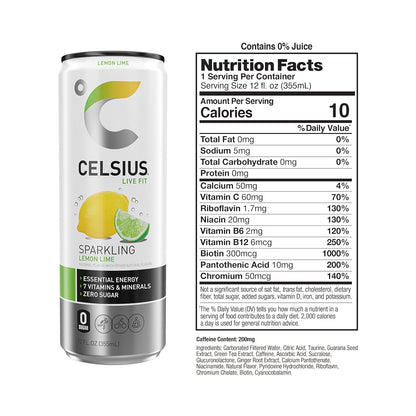 CELSIUS Sparkling Orange, Sugar Free Energy Drink, 12 Fl Oz (Pack of 12)