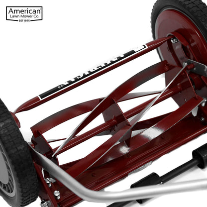 American Lawn Mower 1204-14 14-Inch 4-Blade Push Reel Lawn Mower, Red