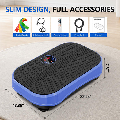 Vibration Plate Exercise Machine for Lymphatic Drainage, Full Body Shake Platform Board for Home Fitness, Fat Burning, 5 Program Modes and 99 Speed Levels