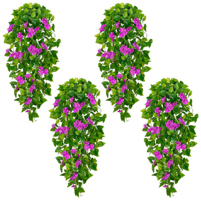 BLEUM CADE Fake Hanging Plants, 2pcs Artificial Pothos Vines Faux Plants Greenery for Wall Home Living Room Office Indoor Outdoor Decor (No Baskets)