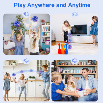 Ciniffo 2026 Upgraded Flying Orb Ball Toy with Dazzling Lights, Magic Hover Spinner, Cool Boomerang Hand Drone, Galaxy Ball Cosmic Globe, Indoor Outdoor Toys Gift for Kids 6 7 8 9 10+ Boys Girls