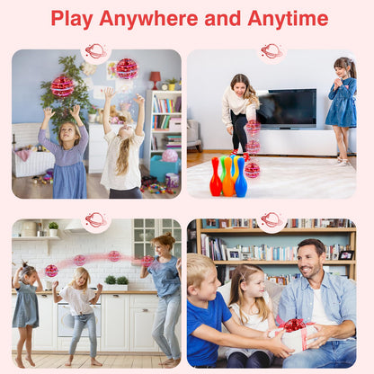 Ciniffo 2026 Upgraded Flying Orb Ball Toy with Dazzling Lights, Magic Hover Spinner, Cool Boomerang Hand Drone, Galaxy Ball Cosmic Globe, Indoor Outdoor Toys Gift for Kids 6 7 8 9 10+ Boys Girls