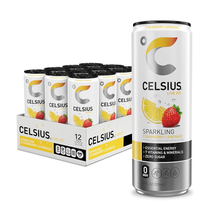 CELSIUS Sparkling Orange, Sugar Free Energy Drink, 12 Fl Oz (Pack of 12)