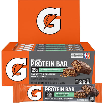 Gatorade Whey Protein Recover Bars, Chocolate Chip, 2.8 ounce(Pack of 12)