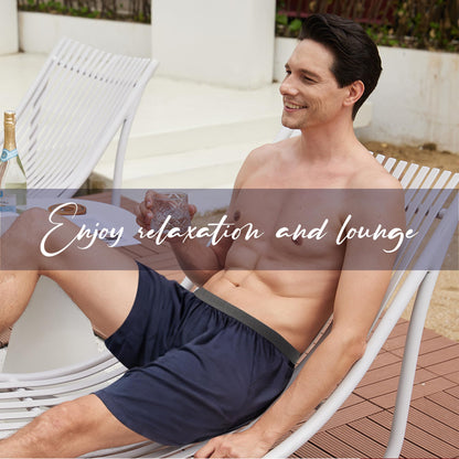 BAMBOO COOL Men's Pajama bottoms Lounge Sleep Shorts Soft Comfortable Breathable Pajamas Shorts with Pockets 2 Pack