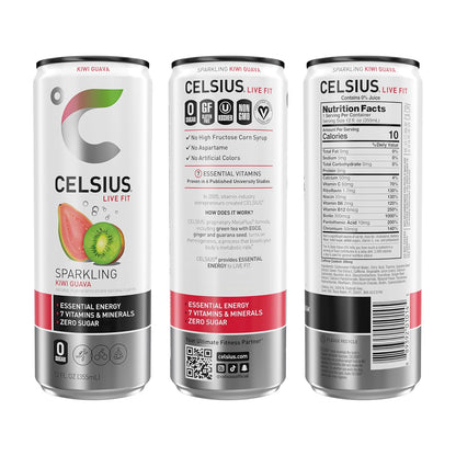 CELSIUS Sparkling Orange, Sugar Free Energy Drink, 12 Fl Oz (Pack of 12)