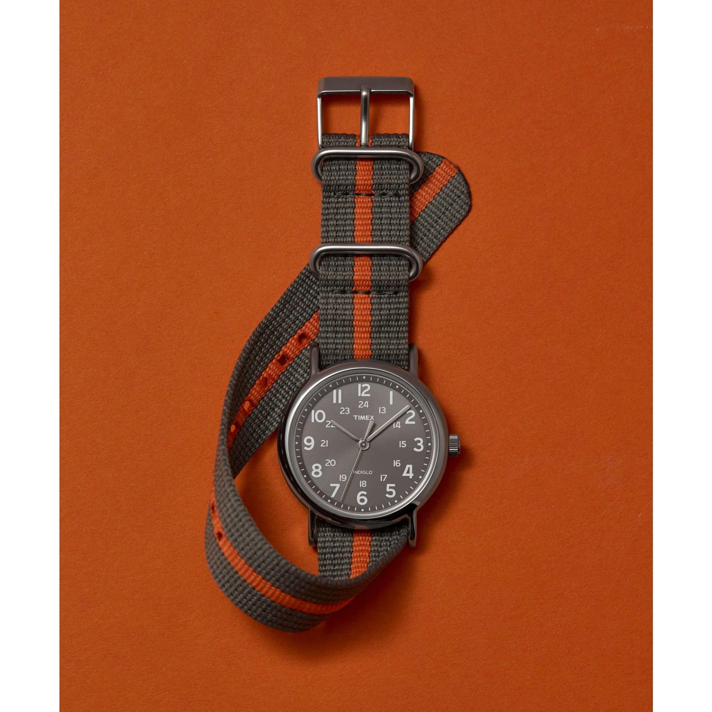 Timex Weekender 38mm Unisex Analog Watch | INDIGLO Backlight | Adjustable Durable Nylon Fabric Slip Through Strap | 24 Hour Time