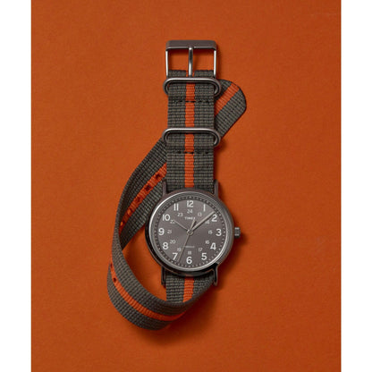 Timex Weekender 38mm Unisex Analog Watch | INDIGLO Backlight | Adjustable Durable Nylon Fabric Slip Through Strap | 24 Hour Time