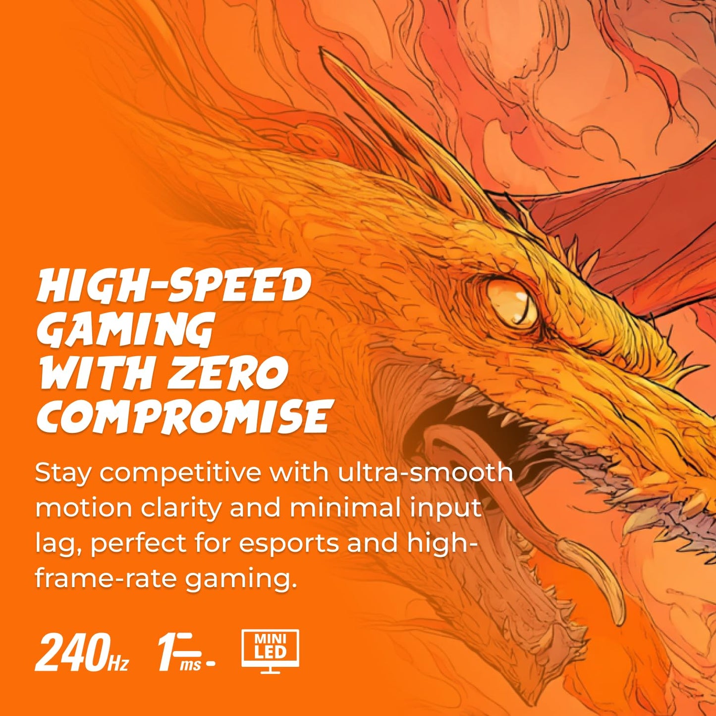 AOC 27 Inch QHD Gaming Monitor 240Hz 0.3ms, Overclock 260Hz, IPS, 2560x1440, G-Sync Compatible, HDR Ready, DisplayPort 1.4 HDMI 2.0, VESA Mount, 3-Year Zero-Bright-Dot, Q27G41ZE