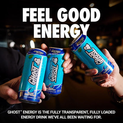 GHOST Energy Drink, Zero Sugars, 12-Pack, Cherry Limeade, 16oz | Energy & Focus Pre Workout Drink, No Artificial Colors, Gluten-Free, Vegan - 200MG Natural Caffeine, L-Carnitine, Taurine