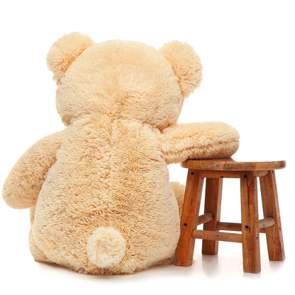 Toys Studio 47 Inch Big Teddy Bear Giant Stuffed Animal for Girls, 4 Feet Large Teddy Bear Baby Shower Party Decorations Kids Women Girlfriend Christmas Valentines Gifts, Light Brown