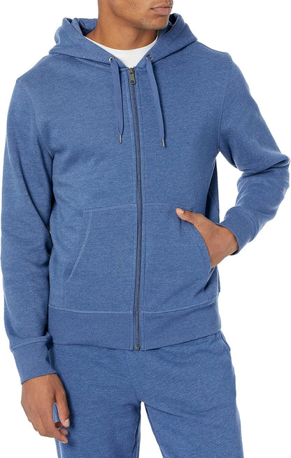 Amazon Essentials Men's Full-Zip Fleece Hoodie Sweatshirt (Available in Big & Tall)