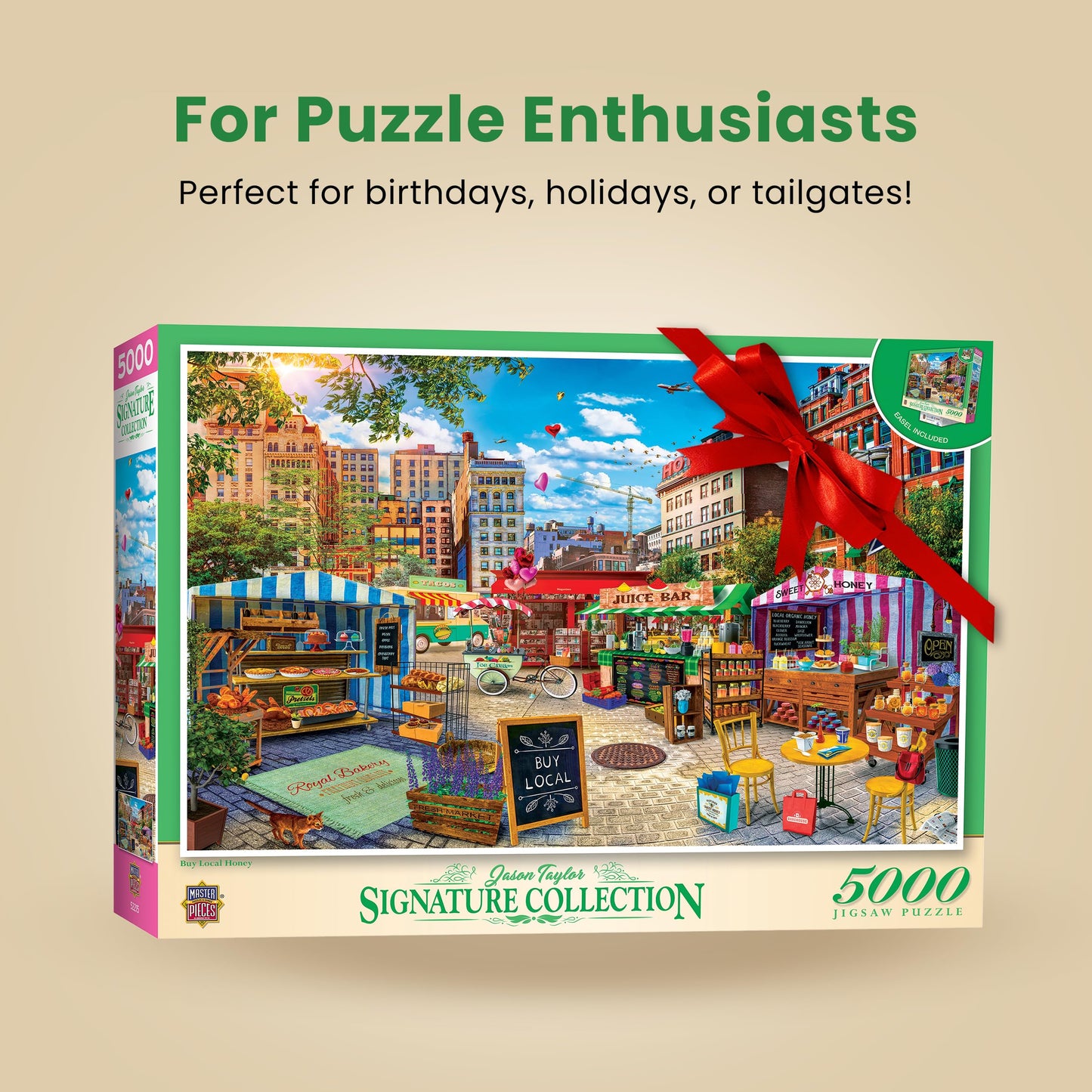 MasterPieces 5000 Piece Jigsaw Puzzle for Adults, Family, Or Kids - Buy Local Honey - Manufacturer Defect - 40"x60"