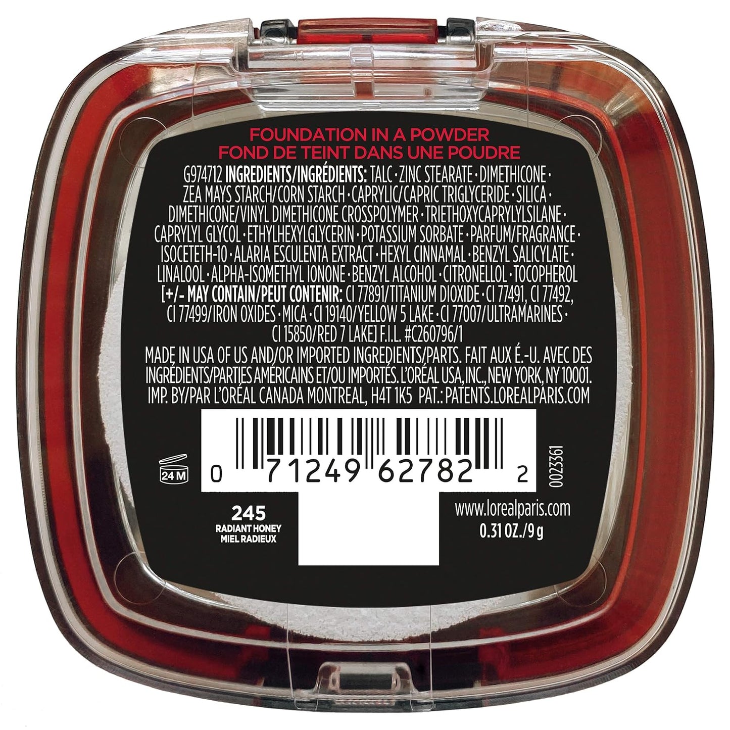 L'Oreal Paris Makeup Infallible Fresh Wear Foundation in a Powder, Up to 24H Wear, Waterproof, Vanilla, 0.31 oz. (Packaging May Vary)