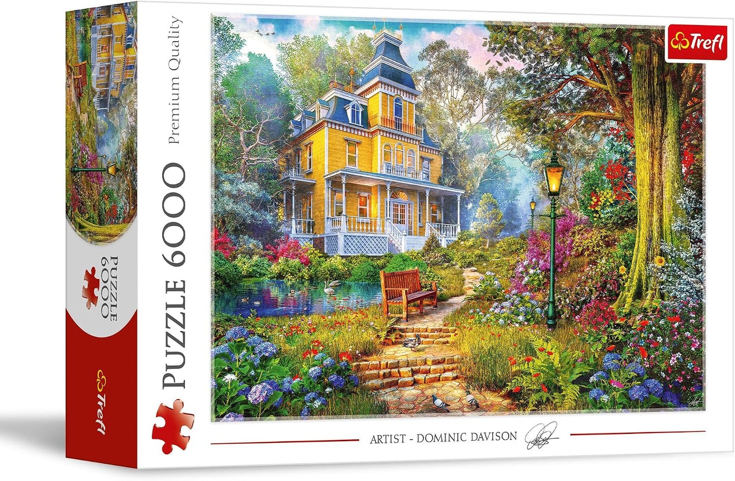 Trefl Summer Residence 6000 Piece Jigsaw Puzzle Red 54"x38" Print, DIY Puzzle, Large Jigsaw Full of Details, Creative Fun, Classic Jigsaw for Adults and Children from 14 Years Old