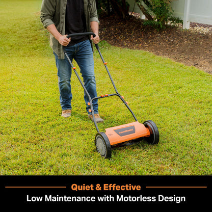 LawnMaster LMRM1801 Push Reel Lawn Mower 18-Inch 5-Blade
