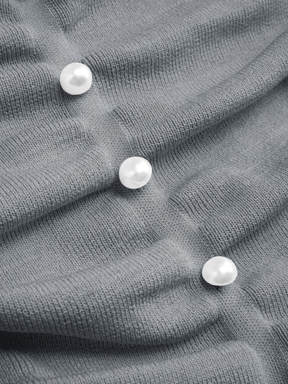 CIDER Faux Pearl Tube Tops for Women Crop Knit Split Hem Ruched Going Out Tops Cute Summer Outfits Y2K