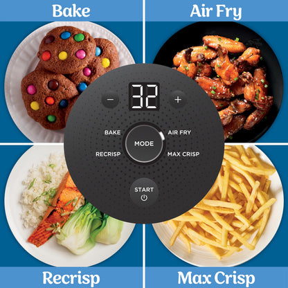 Ninja Crispi 4 in 1 Glass Air Fryer, 450°F, Non Toxic, 4QT and 6 Cup Containers with Lids, Dishwasher Safe, Cyberspace Gray, 1 Count, FN101GY