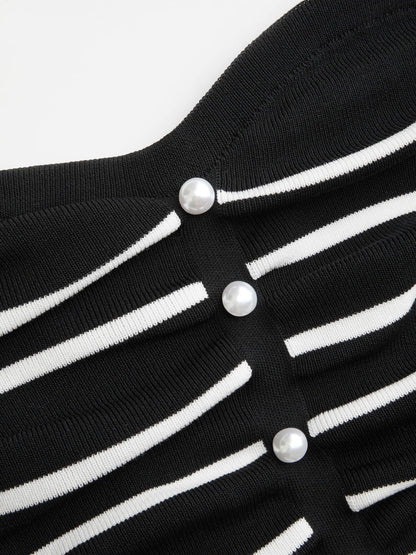 CIDER Faux Pearl Tube Tops for Women Crop Knit Split Hem Ruched Going Out Tops Cute Summer Outfits Y2K