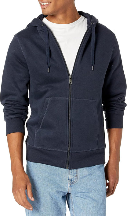 Amazon Essentials Men's Full-Zip Fleece Hoodie Sweatshirt (Available in Big & Tall)