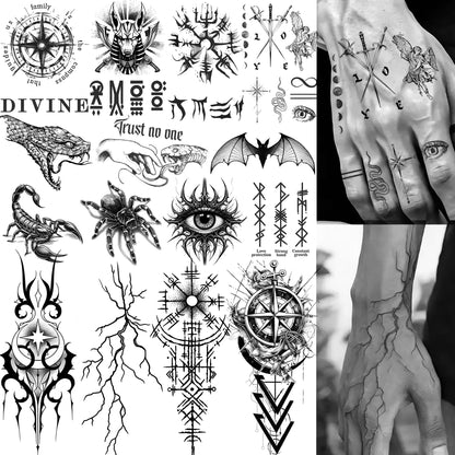 12 Sheets Beautiful Butterfly Flowers Temporary Tattoos For Women Feet Hands Body Art, Realistic Rose Peony Floral Fake Tattoo Sticker For Legs Ankle, Waterproof Lily Dreamcatcher Temp Tatoos Decals