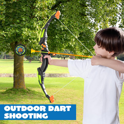JOYIN Kids Bow and Arrow Set, LED Light Up Archery Toy Set with 9 Suction Cup Arrows, Target & Arrow Case, Indoor and Outdoor Hunting Play Gift Toys for Kids, Boys & Girls Ages 6-12