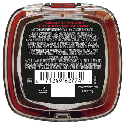 L'Oreal Paris Makeup Infallible Fresh Wear Foundation in a Powder, Up to 24H Wear, Waterproof, Vanilla, 0.31 oz. (Packaging May Vary)