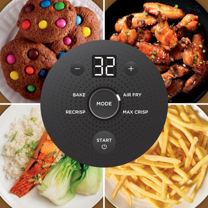 Ninja Crispi 4 in 1 Glass Air Fryer, 450°F, Non Toxic, 4QT and 6 Cup Containers with Lids, Dishwasher Safe, Cyberspace Gray, 1 Count, FN101GY