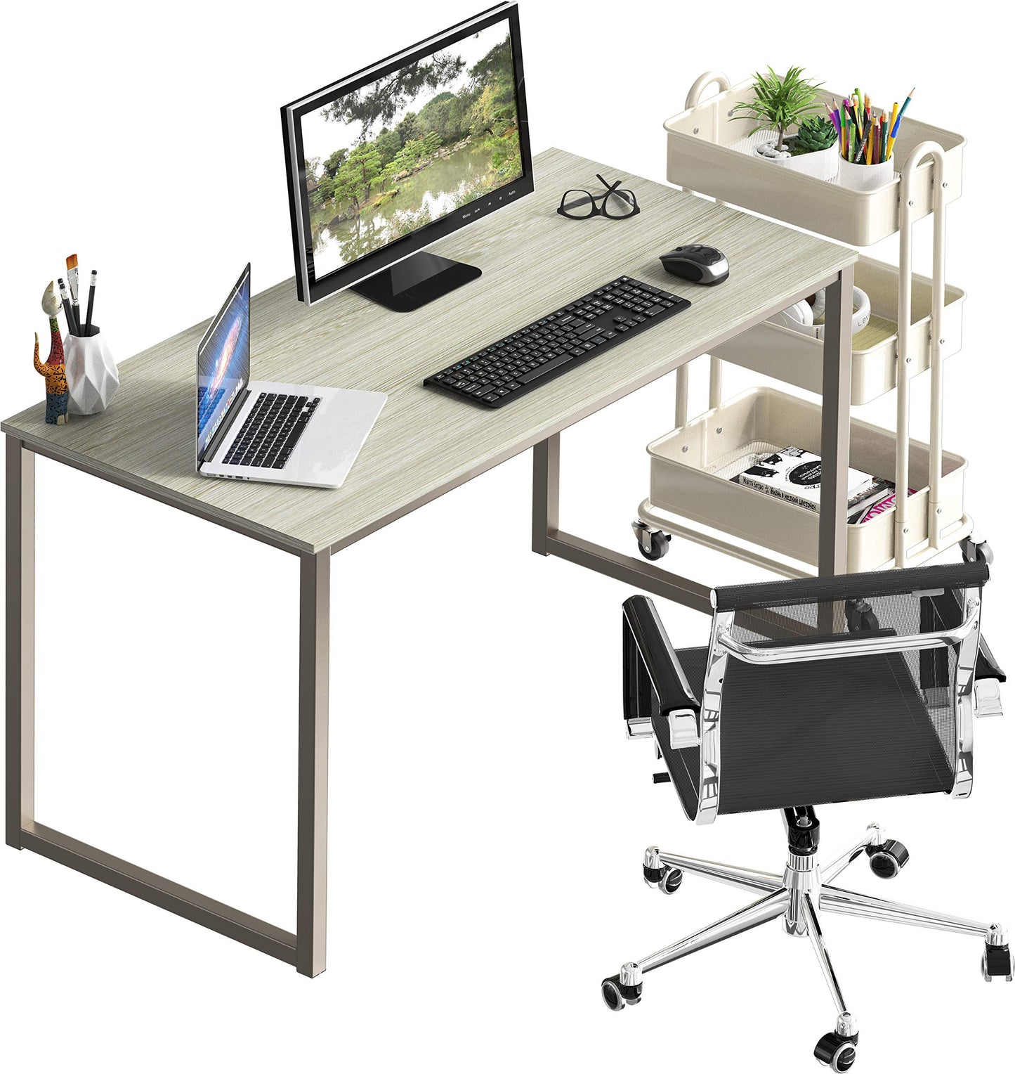 SHW Mission 32-Inch Home Office Computer Desk, Black