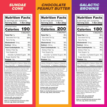 Pure Protein Bars,High Protein,Nutritious Snacks to Support Energy,Low Sugar,Gluten Free,Variety Pack,1.76oz,18 Count (Pack of 2)