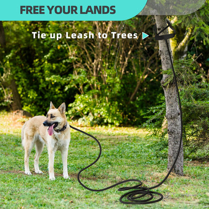 Mile High Life Dog Leash, 5FT x 1/2IN Black, with Padded Handle | Heavy-duty nylon rope leash with soft handle & steel tips. Comfortable grip for daily walks with small to large dogs.