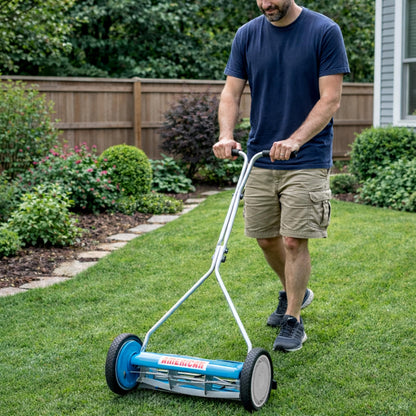 American Lawn Mower 1204-14 14-Inch 4-Blade Push Reel Lawn Mower, Red