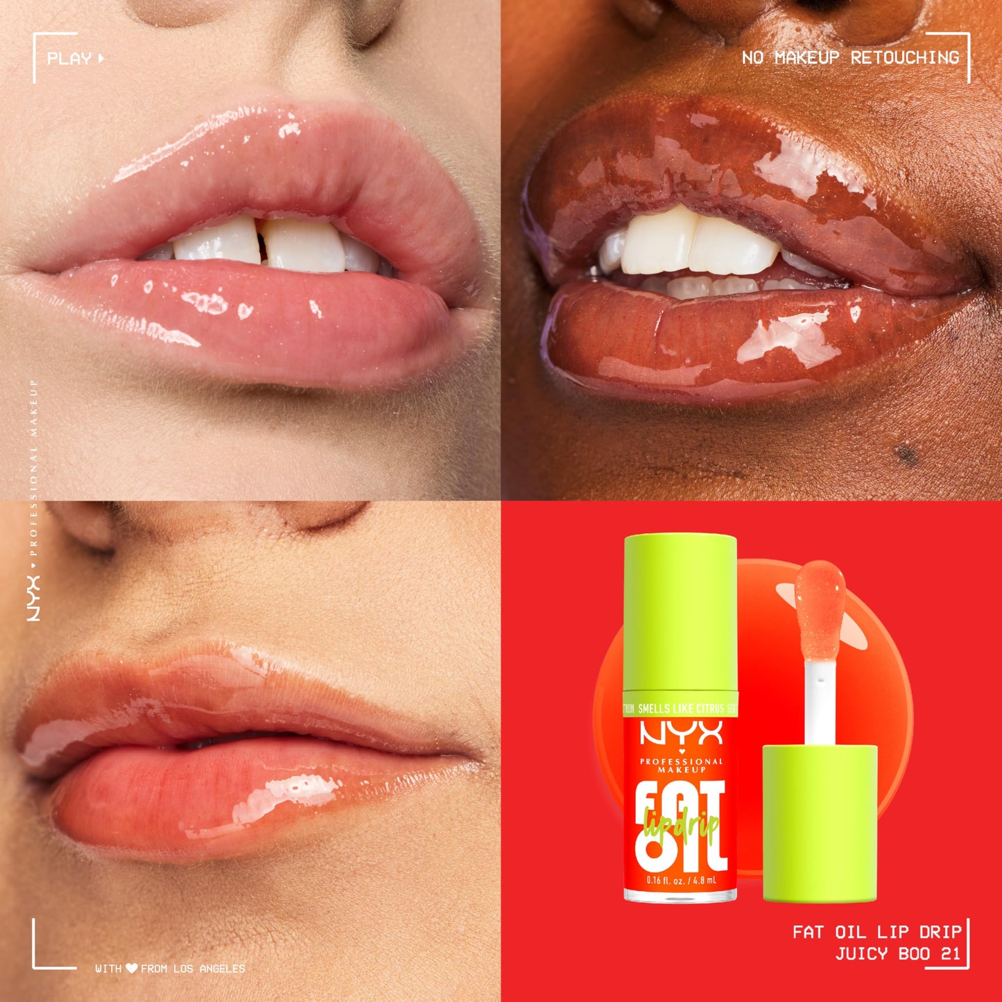 NYX PROFESSIONAL MAKEUP Fat Oil Lip Drip, Moisturizing Lip Oil Gloss, Vegan Tinted Formula, Up to 12 HR Hydration - Supermodel (Shimmering Magenta)