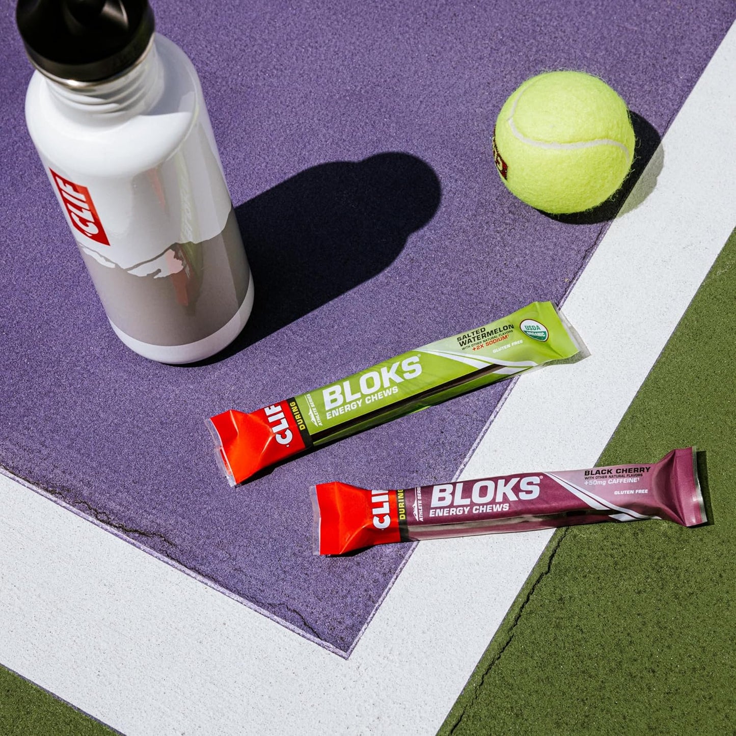 CLIF BLOKS - Energy Chews with Caffeine - Variety Pack - Non-GMO - Plant Based - Fast Fuel for Cycling and Running - Quick Carbohydrates and Electrolytes - 2.12 oz. Packets (8 Count)