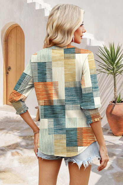 WIHOLL 3/4 Length Sleeve Womens Tops Summer Shirts Spring Vacation Outfits Dressy Casual Trendy Fall S-3XL